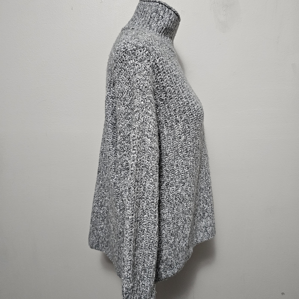 American Eagle Gray Marled Mockneck Oversized Sweater Size XS - Picture 2 of 8
